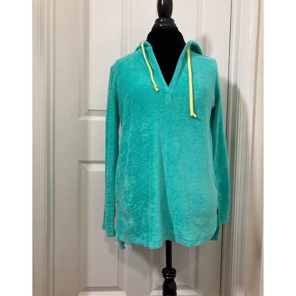 NWT! Life is Good Terrycloth hoodie Pullover V Neck Pockets Long Sleeve XS - Picture 1 of 5